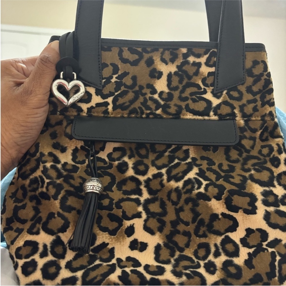 Brighton Leopard‎ Print Tote with Black Accents - Picture 4 of 12